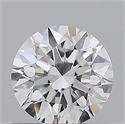 Natural Diamond 0.70 Carats, Round with Excellent Cut, D Color, VS2 Clarity and Certified by GIA