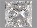 Natural Diamond 0.41 Carats, Princess with  Cut, F Color, SI1 Clarity and Certified by GIA