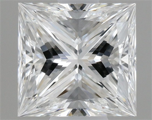 Picture of Natural Diamond 0.41 Carats, Princess with  Cut, E Color, VVS1 Clarity and Certified by GIA