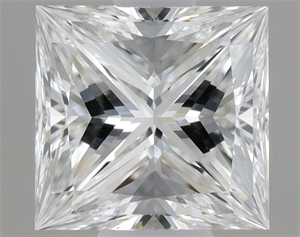 Picture of Natural Diamond 0.41 Carats, Princess with  Cut, E Color, VVS1 Clarity and Certified by GIA