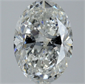 Natural Diamond 2.58 Carats, Oval with  Cut, H Color, SI2 Clarity and Certified by GIA