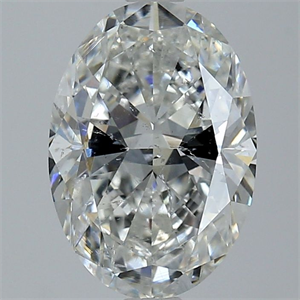 Picture of Natural Diamond 2.58 Carats, Oval with  Cut, H Color, SI2 Clarity and Certified by GIA