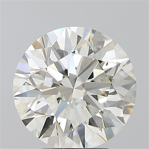 Picture of Natural Diamond 3.31 Carats, Round with Excellent Cut, K Color, SI1 Clarity and Certified by GIA