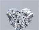 Natural Diamond 0.37 Carats, Heart with  Cut, D Color, VS2 Clarity and Certified by GIA