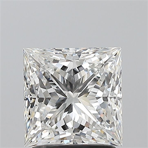 Picture of Natural Diamond 1.70 Carats, Princess with  Cut, F Color, VS1 Clarity and Certified by GIA