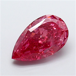 Picture of Lab Grown Diamond 3.06 Carats, Pear with  Cut, Fancy Vivid Pink Color, VVS2 Clarity and Certified by IGI