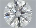 Natural Diamond 0.42 Carats, Round with Excellent Cut, F Color, SI2 Clarity and Certified by GIA