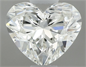 Natural Diamond 0.52 Carats, Heart with  Cut, J Color, VVS1 Clarity and Certified by GIA
