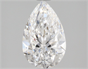 Natural Diamond 1.59 Carats, Pear with  Cut, D Color, FL Clarity and Certified by GIA