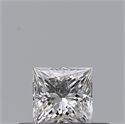 Natural Diamond 0.23 Carats, Princess with  Cut, E Color, VVS1 Clarity and Certified by GIA