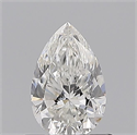 Natural Diamond 0.70 Carats, Pear with  Cut, F Color, SI1 Clarity and Certified by GIA