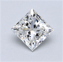 Natural Diamond 0.91 Carats, Princess with  Cut, F Color, VS2 Clarity and Certified by GIA