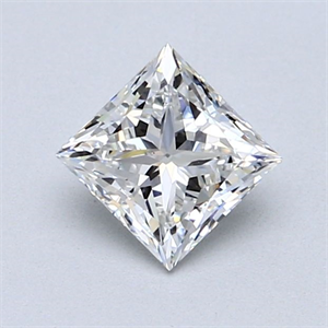 Picture of Natural Diamond 0.91 Carats, Princess with  Cut, F Color, VS2 Clarity and Certified by GIA