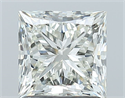 Natural Diamond 1.52 Carats, Princess with  Cut, J Color, SI1 Clarity and Certified by GIA