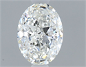 Natural Diamond 0.50 Carats, Oval with  Cut, F Color, SI1 Clarity and Certified by GIA