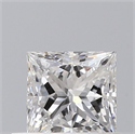 Natural Diamond 0.50 Carats, Princess with  Cut, D Color, SI1 Clarity and Certified by GIA