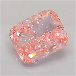 Picture of Lab Grown Diamond 4.04 Carats, CUSHION MODIFIED with  Cut, Fancy Intense Pink Color, VVS2 Clarity and Certified by IGI