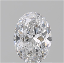 Natural Diamond 0.91 Carats, Oval with  Cut, D Color, SI2 Clarity and Certified by GIA