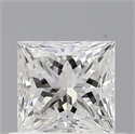 Natural Diamond 0.62 Carats, Princess with  Cut, E Color, SI1 Clarity and Certified by GIA