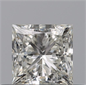 Natural Diamond 0.50 Carats, Princess with  Cut, I Color, IF Clarity and Certified by GIA