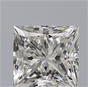 Natural Diamond 0.70 Carats, Princess with  Cut, G Color, IF Clarity and Certified by GIA
