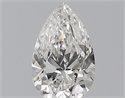 Natural Diamond 0.59 Carats, Pear with  Cut, E Color, SI2 Clarity and Certified by GIA