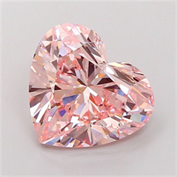 Picture of Lab Grown Diamond 5.55 Carats, Heart with  Cut, Fancy Intense Pink Color, VS1 Clarity and Certified by IGI