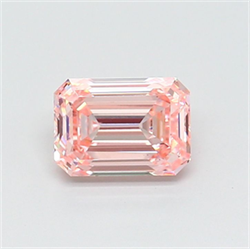 Picture of Lab Grown Diamond 1.51 Carats, Emerald with  Cut, Fancy Intense Pink Color, VS2 Clarity and Certified by IGI