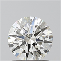 Natural Diamond 1.03 Carats, Round with Excellent Cut, H Color, SI2 Clarity and Certified by HRD
