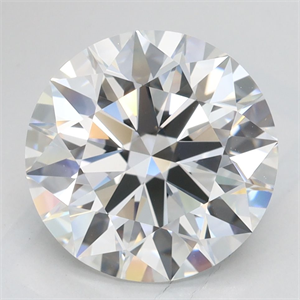 Picture of Lab Grown Diamond 3.28 Carats, Round with Excellent Cut, D Color, IF Clarity and Certified by GIA