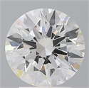 Lab Grown Diamond 2.96 Carats, Round with Ideal Cut, E Color, VS1 Clarity and Certified by IGI
