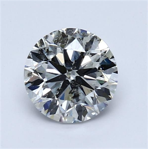 Picture of Natural Diamond 1.01 Carats, Round with Very Good Cut, F Color, I1 Clarity and Certified by GIA