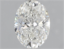 Natural Diamond 0.70 Carats, Oval with  Cut, H Color, VS2 Clarity and Certified by GIA