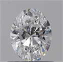Natural Diamond 0.70 Carats, Oval with  Cut, D Color, VS2 Clarity and Certified by GIA