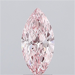 Picture of Lab Grown Diamond 2.13 Carats, Marquise with  Cut, Fancy Vivid Pink Color, VS2 Clarity and Certified by IGI