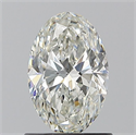 Natural Diamond 1.00 Carats, Oval with  Cut, H Color, SI1 Clarity and Certified by GIA