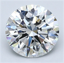 Natural Diamond 2.74 Carats, Round with Excellent Cut, F Color, VVS1 Clarity and Certified by GIA