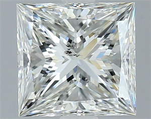 Picture of Natural Diamond 2.21 Carats, Princess with  Cut, I Color, SI2 Clarity and Certified by GIA
