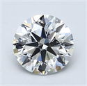 Natural Diamond 1.63 Carats, Round with Excellent Cut, F Color, VS1 Clarity and Certified by GIA