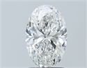 Natural Diamond 1.58 Carats, Oval with  Cut, F Color, SI2 Clarity and Certified by GIA