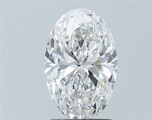 Picture of Natural Diamond 1.58 Carats, Oval with  Cut, F Color, SI2 Clarity and Certified by GIA