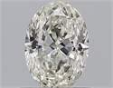 Natural Diamond 0.60 Carats, Oval with  Cut, H Color, VS1 Clarity and Certified by GIA