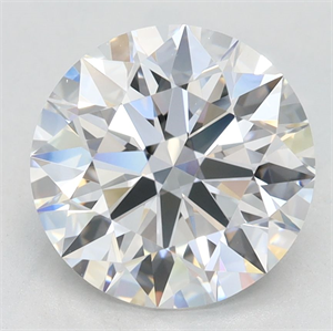 Picture of Lab Grown Diamond 2.63 Carats, Round with Excellent Cut, D Color, VVS1 Clarity and Certified by GIA