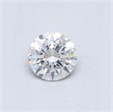 Natural Diamond 0.40 Carats, Round with Excellent Cut, E Color, I1 Clarity and Certified by GIA