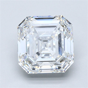 Picture of Natural Diamond 4.06 Carats, Asscher with  Cut, F Color, VS2 Clarity and Certified by GIA
