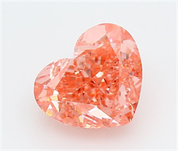 Picture of Lab Grown Diamond 3.09 Carats, Heart with  Cut, Fancy Vivid Pink Color, VVS2 Clarity and Certified by IGI