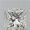 Natural Diamond 0.91 Carats, Princess with  Cut, H Color, VVS1 Clarity and Certified by GIA