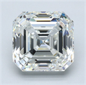 Natural Diamond 4.53 Carats, Asscher with  Cut, I Color, VS2 Clarity and Certified by GIA