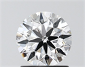 Lab Grown Diamond 1.21 Carats, Round with Ideal Cut, D Color, VVS2 Clarity and Certified by IGI
