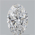 Natural Diamond 0.70 Carats, Oval with  Cut, D Color, VS2 Clarity and Certified by GIA